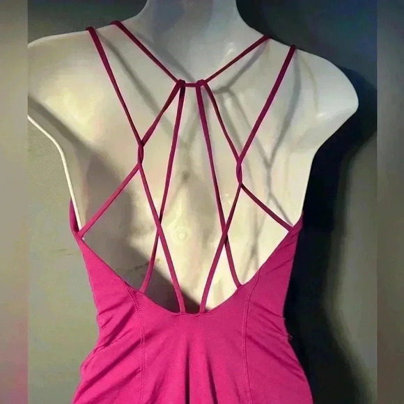 Athleta Magenta Pink One Piece Swim Suit, Size M - Picture 4 of 8